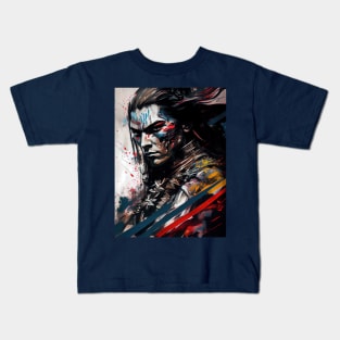 Gothic Samurai - Oil Paint Kids T-Shirt